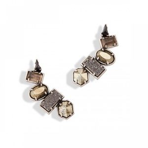 Kendra Scott “Frankie” Ear Climbers Antique Silver